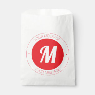 Benutzerdefinierbare Vorlage für Monogramm und Run Geschenktütchen