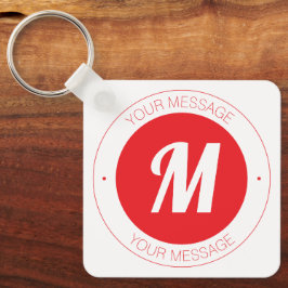 Benutzerdefinierbare Vorlage für Monogramm und Run Schlüsselanhänger