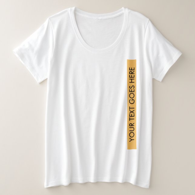 Benutzerdefinierbare Vorlage Hinzufügen von Text h Große Größe T-Shirt (Design vorne)