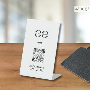 Benutzerdefinierbare Wi-Fi-Zugriffsanzeige mit QR- Sockelschild
