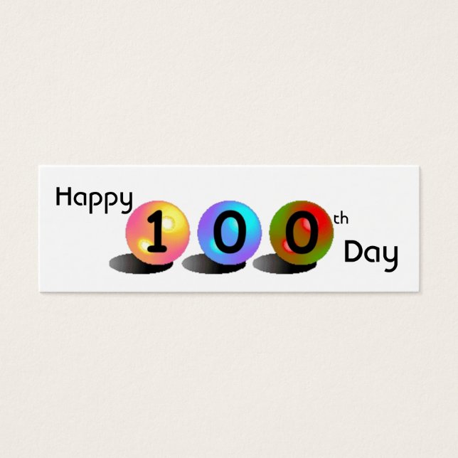 Benutzerdefinierbarer "Happy 100th Day" Mini Bookm (Vorderseite)