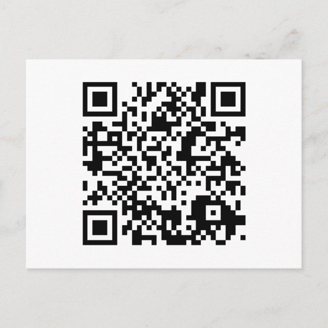 benutzerdefinierbarer QR-Code Postkarte (Vorderseite)
