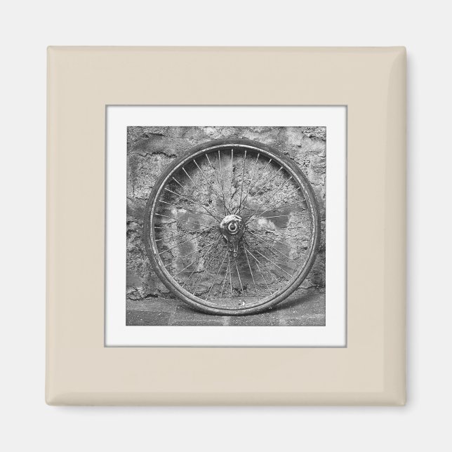 Benutzerdefinierbares Foto Hochladen von Beige-Mag Magnet (Vorne)