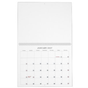Benutzerdefiniert 11" L x 14,25" B Classic Squares Kalender