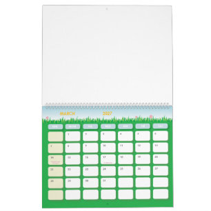 Benutzerdefiniert 11" L x 14,25" B Farbige Jahresz Kalender