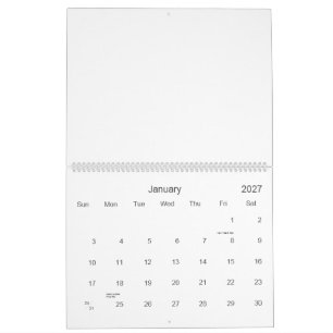 Benutzerdefiniert 11" L x 14,25" B Nur Zahlen Kalender