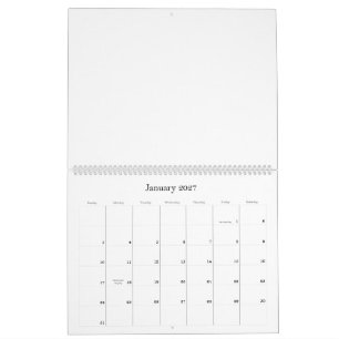 Benutzerdefiniert 11" L x 14,25" W Classic Grid Kalender