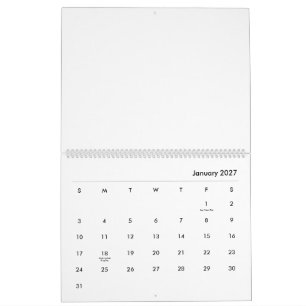 Benutzerdefiniert 11" L x 14,25" W Klassische Zahl Kalender