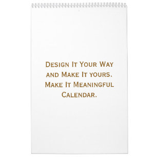 Benutzerdefiniert 17" L x 11" B Classic Squares Kalender