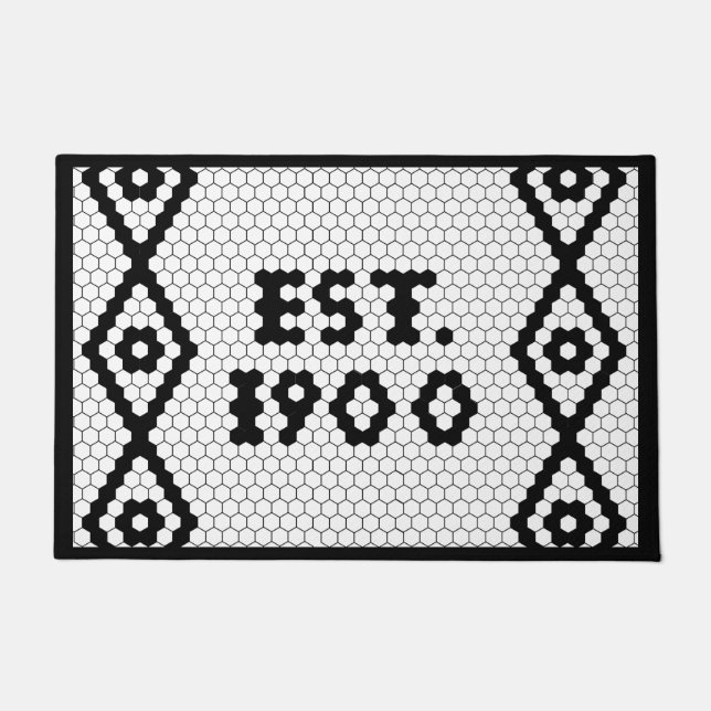 Benutzerdefiniert 1900 Hex Tile Doormat 2 Fußmatte (Vorderseite)