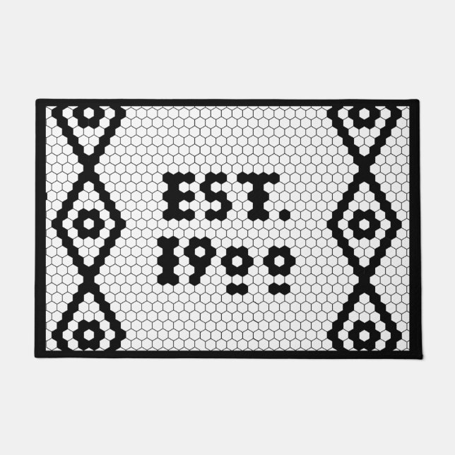 Benutzerdefiniert 1900 Hex Tile Fußmatte (Vorderseite)