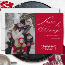 Benutzerdefiniert 1 Foto Familienname Jahr Luxuriö Karte