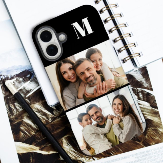 Benutzerdefiniert 2 Familienfoto & Monogramm Case-Mate iPhone Hülle (Von Creator hochgeladen)