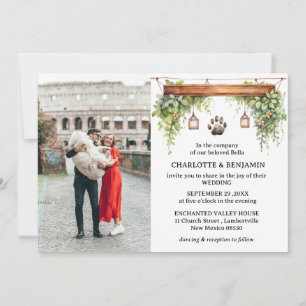 Benutzerdefiniert 2 Foto Hund Hochzeit Einladung