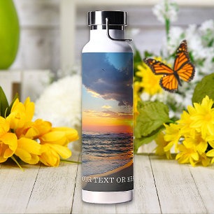 Benutzerdefiniert 2 Fotos Optionaler Text Personal Trinkflasche
