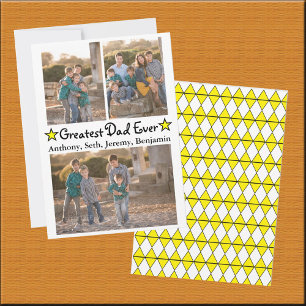 Benutzerdefiniert 3 Foto Bester Vater je Vatertag  Einladung