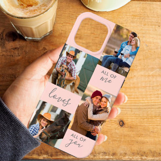 Benutzerdefiniert 4 Foto Alle Lieben von mir Rosa Case-Mate iPhone Hülle