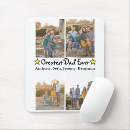 Benutzerdefiniert 4 Foto Bester Vater je Vatertag Mousepad