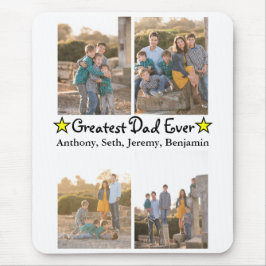 Benutzerdefiniert 4 Foto Bester Vater je Vatertag Mousepad