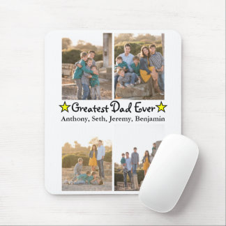 Benutzerdefiniert 4 Foto Größter Vater Aller Zeite Mousepad