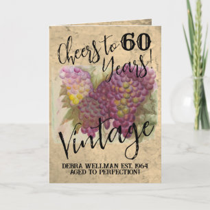 Benutzerdefiniert 60. Geburtstag Vintage Prost auf Karte