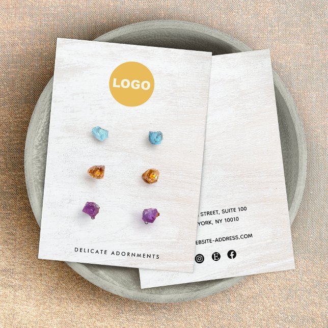 Benutzerdefiniert 6 Loch-Weißholzvorlagenhalter Visitenkarte (Von Creator hochgeladen)