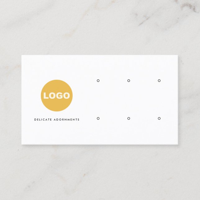 Benutzerdefiniert 6 Logohalter für sechs Löcher Visitenkarte (Vorderseite)