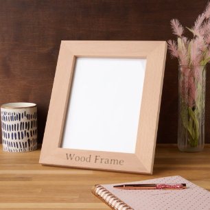 Benutzerdefiniert 8" x 10" Lasergravierter Holz Geätzte Rahmen