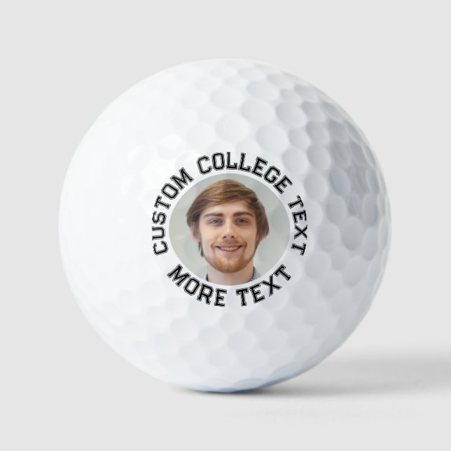 Benutzerdefiniert Alle Kontur Uni Text Foto Golfbä Golfball (Vorderseite)