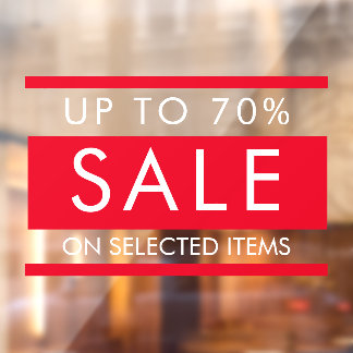 Benutzerdefiniert Alle Text bearbeiten Verkauf Zei Fensteraufkleber