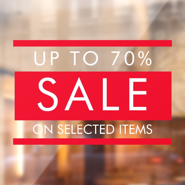 Benutzerdefiniert Alle Text bearbeiten Verkauf Zei Fensteraufkleber (Blatt 2)