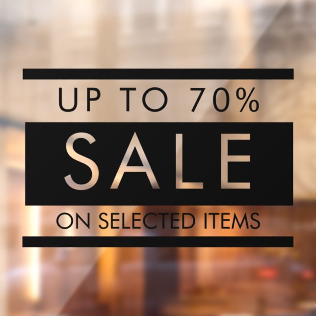 Benutzerdefiniert Alle Text bearbeiten Verkauf Zei Fensteraufkleber (Blatt 2)