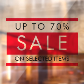 Benutzerdefiniert Alle Text bearbeiten Verkauf Zei Fensteraufkleber