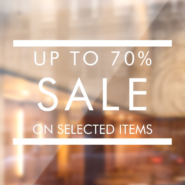 Benutzerdefiniert Alle Text bearbeiten Verkauf Zei Fensteraufkleber (Blatt 2)