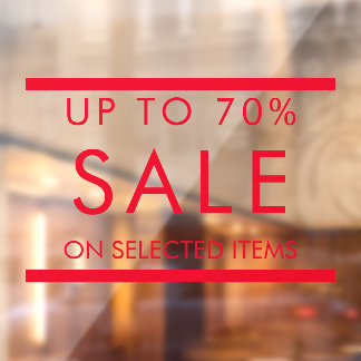 Benutzerdefiniert Alle Text bearbeiten Verkauf Zei Fensteraufkleber