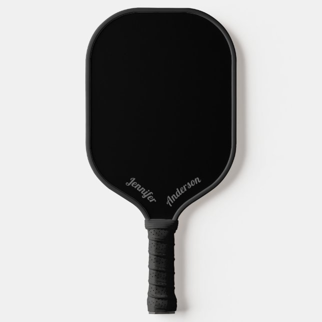 Benutzerdefiniert als Schwarz Pickleball Schläger (Vorderseite)