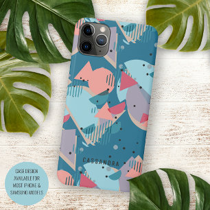 Benutzerdefiniert Aquamarin Blauer Pfirsichpfirsic Case-Mate iPhone Hülle