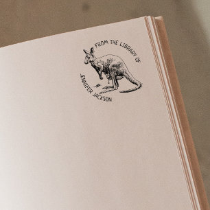 Benutzerdefiniert aus der Bibliothek des Kangaroo- Gummistempel