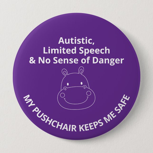 Benutzerdefiniert Autistisch, nicht-verbal & keine Button (Vorderseite)