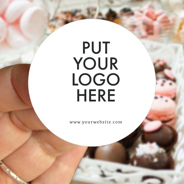 Benutzerdefiniert, bearbeitbar, Branding Runder Aufkleber (Von Creator hochgeladen)