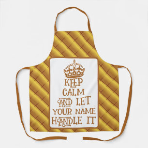 Benutzerdefiniert behielt Ruhe und ließ Name Handl Schürze