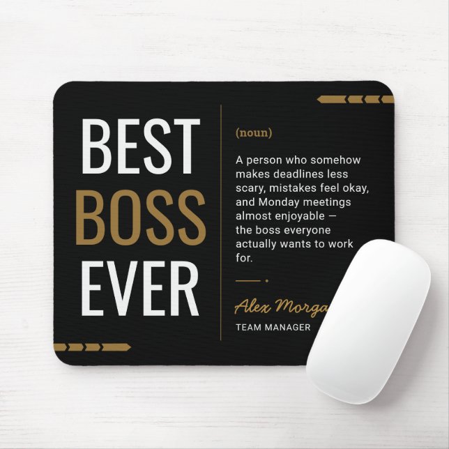 Benutzerdefiniert Bester Chef Aller Zeiten Lustig  Mousepad (Mit Mouse)