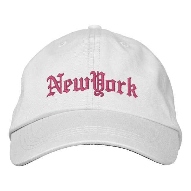 Benutzerdefiniert besticktes New York Bestickte Baseballkappe (Vorderseite)
