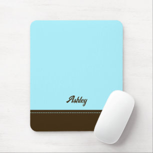 Benutzerdefiniert blau braun personalisiert preppy mousepad