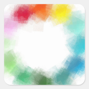 Benutzerdefiniert Blau Grün Pink Rot Gelb Orange F Quadratischer Aufkleber