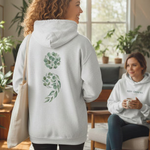 Benutzerdefiniert Botanisch Semikolon Grün Psychis Hoodie