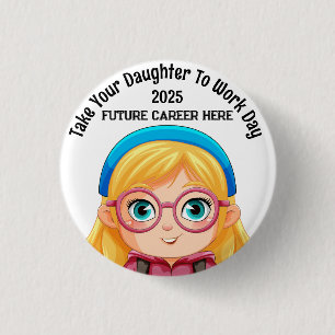 Benutzerdefiniert bringen Sie Ihre Tochter blonde Button