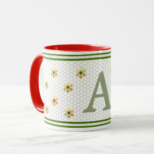 Benutzerdefiniert Chic Gold Daisy Honeycomb Tasse