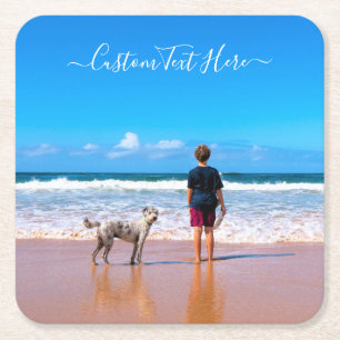 Benutzerdefiniert den PapierUntersetzer des Fotos  Rechteckiger Pappuntersetzer