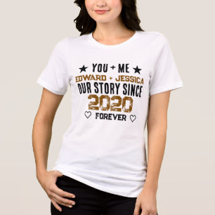Benutzerdefiniert Du + Ich Unsere Geschichte Bezie Tri-Blend Shirt